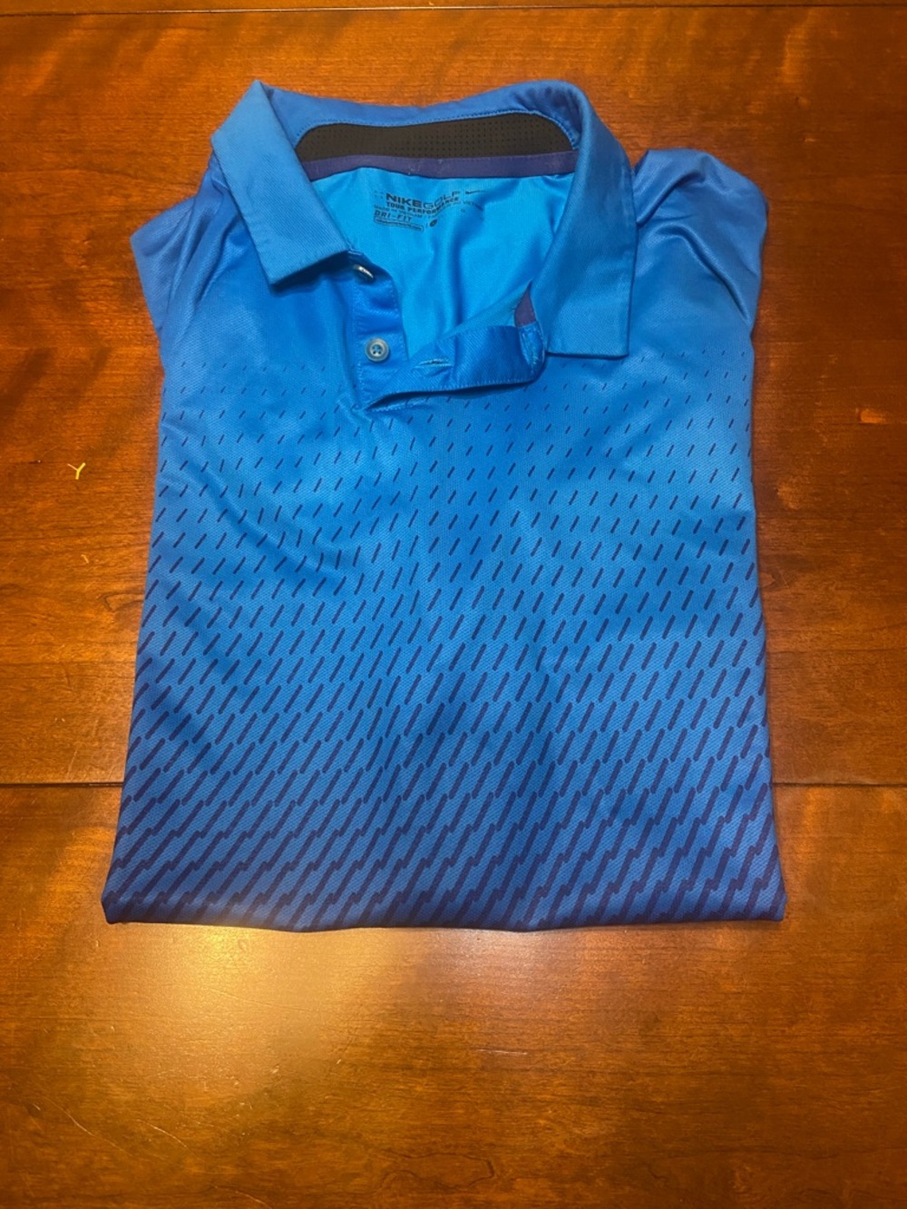 Nike Dri Fit Golf Tour Performance Blue Short Sleeve Men’s L